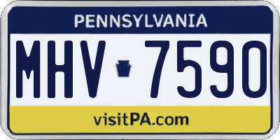 PA license plate MHV7590