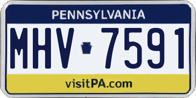 PA license plate MHV7591