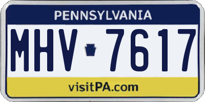 PA license plate MHV7617