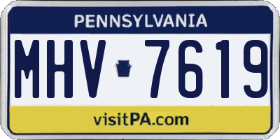 PA license plate MHV7619