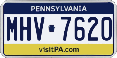 PA license plate MHV7620