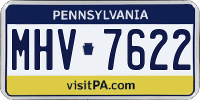 PA license plate MHV7622