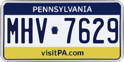 PA license plate MHV7629