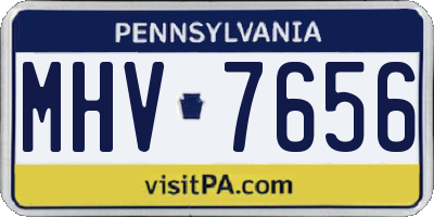 PA license plate MHV7656