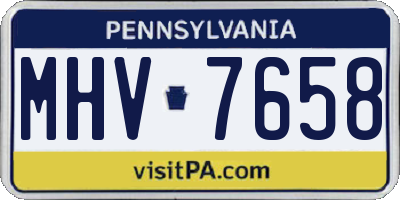 PA license plate MHV7658