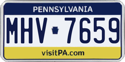 PA license plate MHV7659