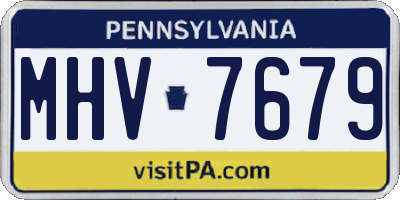 PA license plate MHV7679