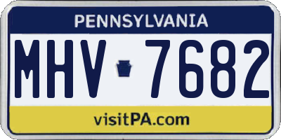 PA license plate MHV7682