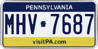 PA license plate MHV7687