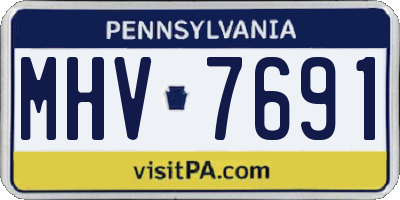 PA license plate MHV7691