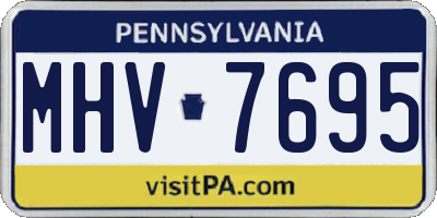 PA license plate MHV7695