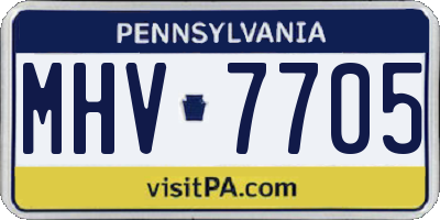 PA license plate MHV7705