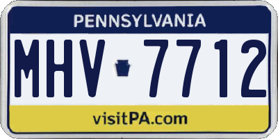 PA license plate MHV7712