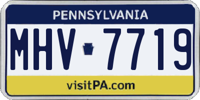 PA license plate MHV7719