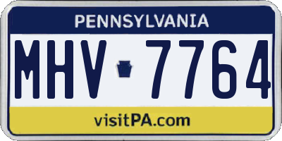PA license plate MHV7764