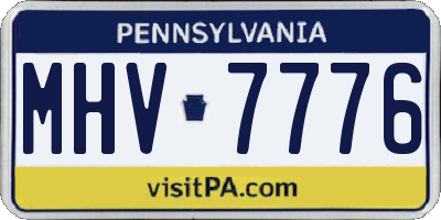 PA license plate MHV7776