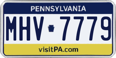 PA license plate MHV7779
