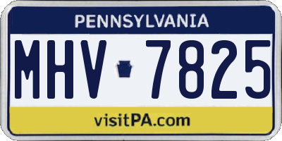 PA license plate MHV7825