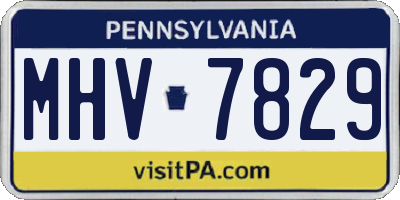 PA license plate MHV7829