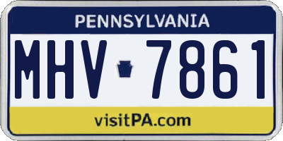 PA license plate MHV7861