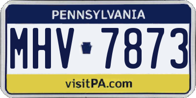 PA license plate MHV7873