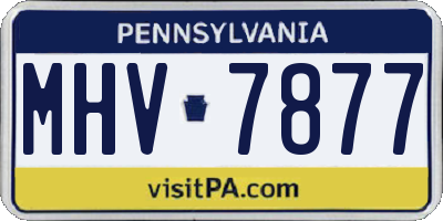 PA license plate MHV7877