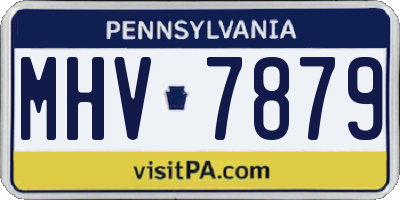 PA license plate MHV7879