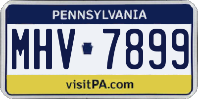 PA license plate MHV7899