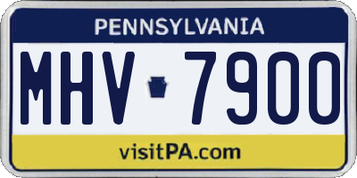 PA license plate MHV7900