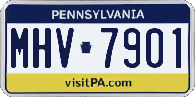 PA license plate MHV7901