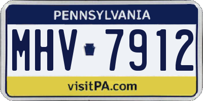 PA license plate MHV7912