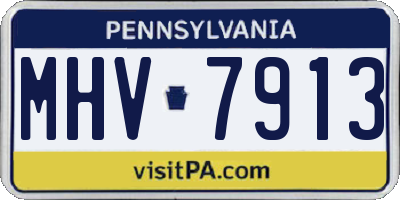 PA license plate MHV7913