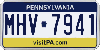 PA license plate MHV7941