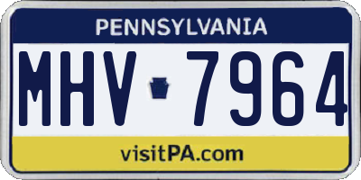 PA license plate MHV7964