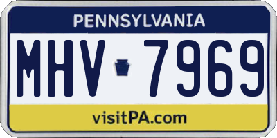 PA license plate MHV7969