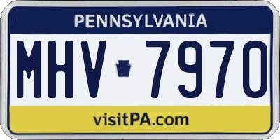 PA license plate MHV7970