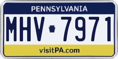 PA license plate MHV7971