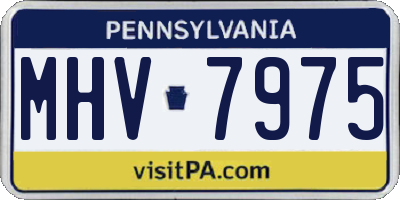 PA license plate MHV7975