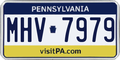 PA license plate MHV7979
