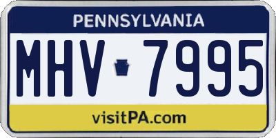 PA license plate MHV7995