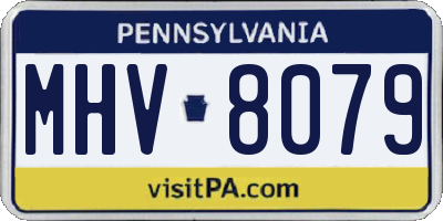 PA license plate MHV8079