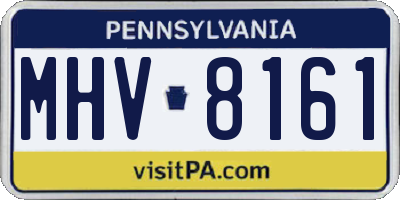 PA license plate MHV8161