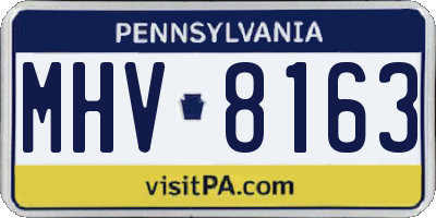 PA license plate MHV8163