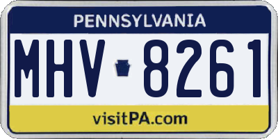 PA license plate MHV8261