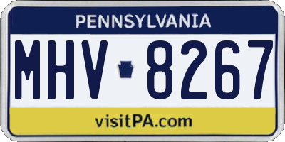 PA license plate MHV8267
