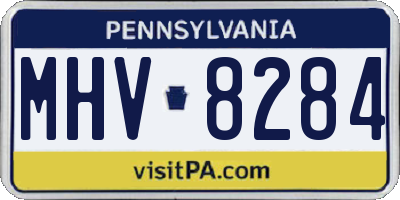 PA license plate MHV8284