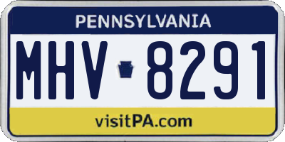 PA license plate MHV8291