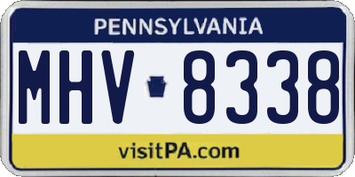 PA license plate MHV8338