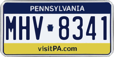PA license plate MHV8341