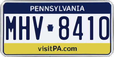PA license plate MHV8410